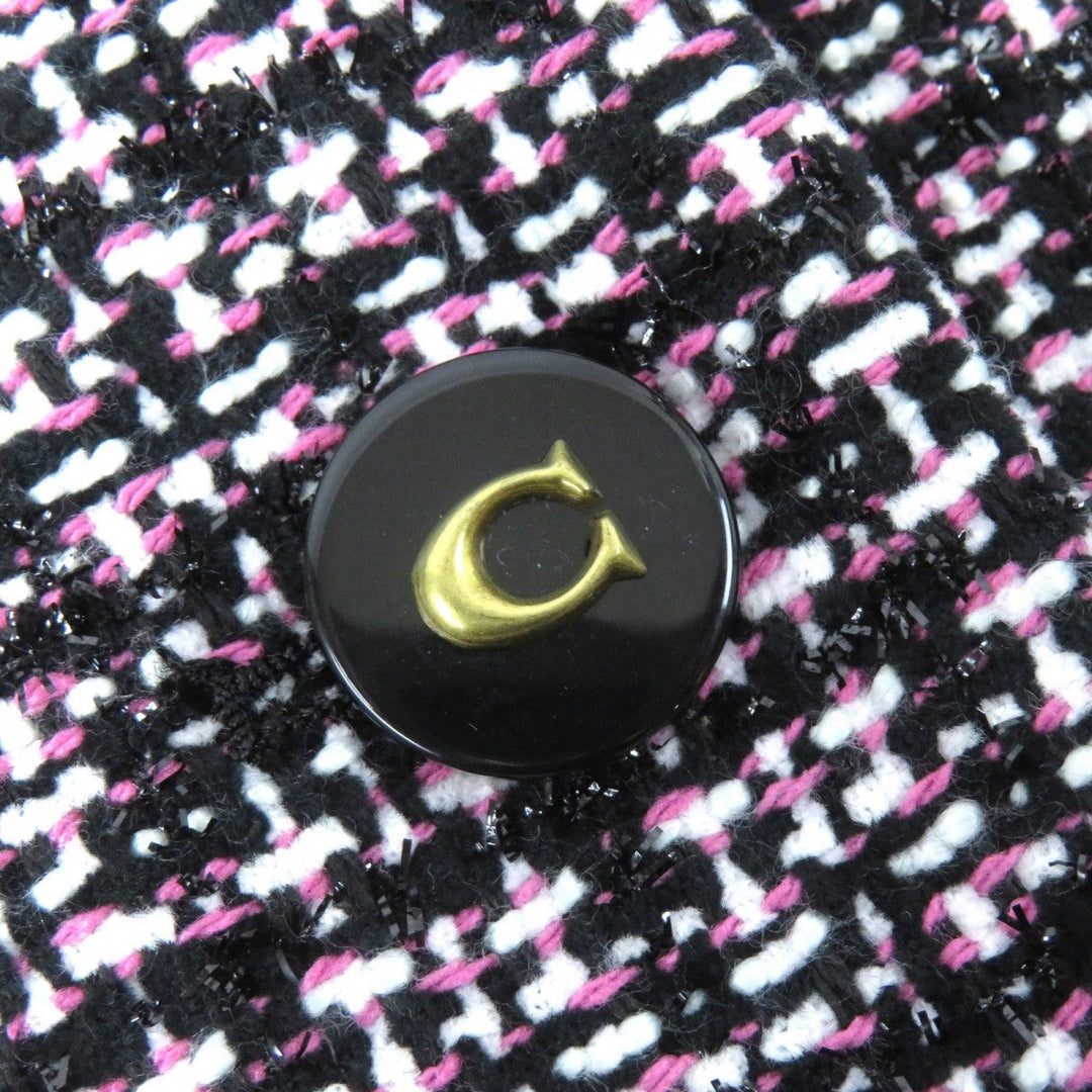 COACH No color jacket CO841 Main: 53% polyester, Main: 47% acrylic, Lining: 58% polyester, Lining: 42% rayon Black Pink White Women XS Used Authentic