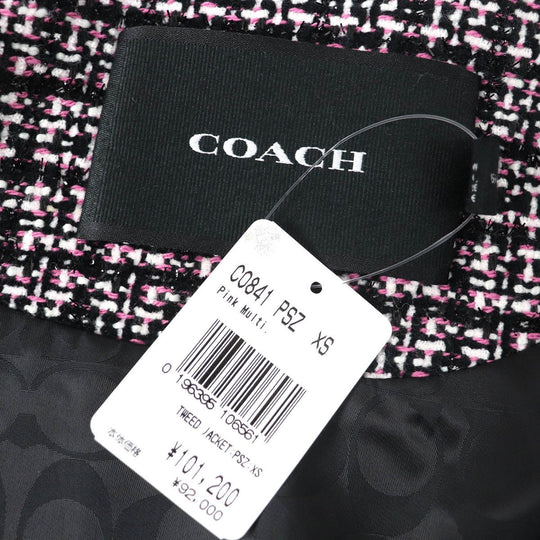 COACH No color jacket CO841 Main: 53% polyester, Main: 47% acrylic, Lining: 58% polyester, Lining: 42% rayon Black Pink White Women XS Used Authentic