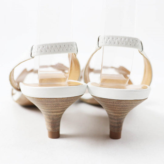 HERMES Sandals Main: Leather white Night Women 34.5 Used Authentic