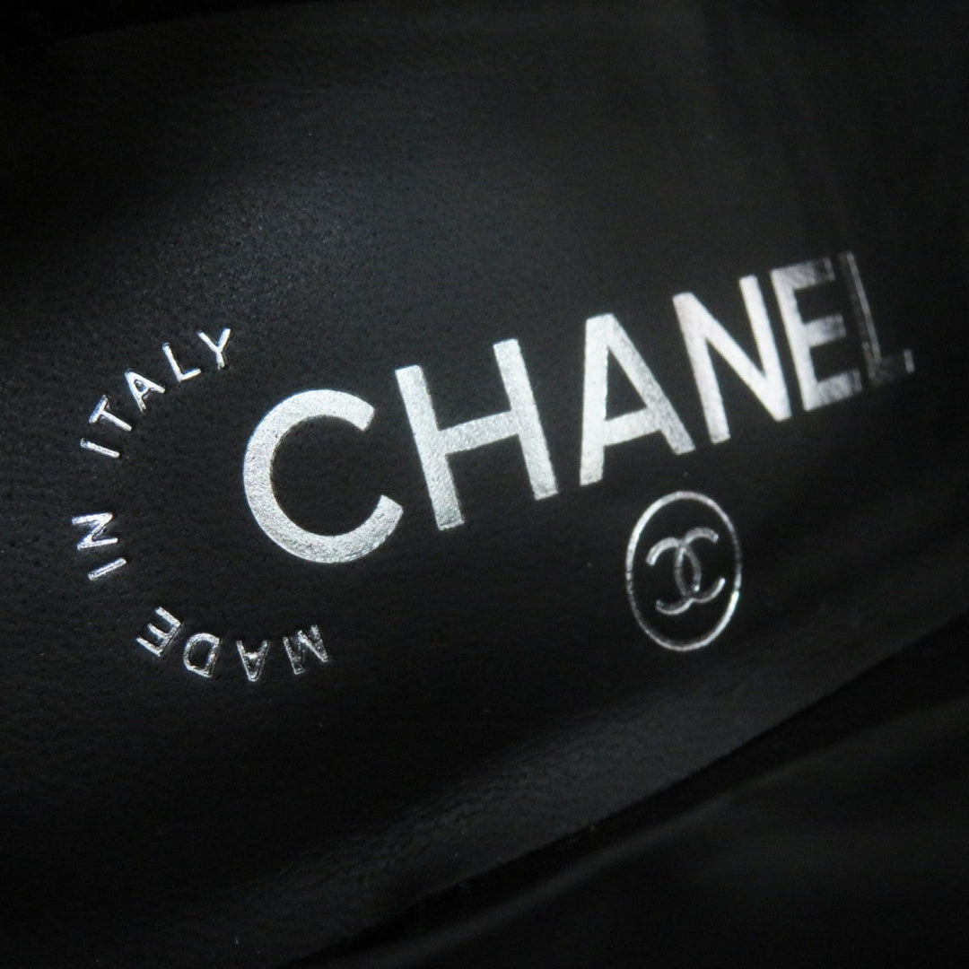 CHANEL short boots G29128 Main: Leather black Women 34.5 Used Authentic