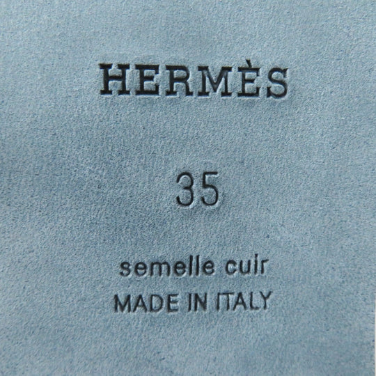 HERMES Sandals Main: Chevre Verois Tufte Brown black Oran Women 35 Used Authentic