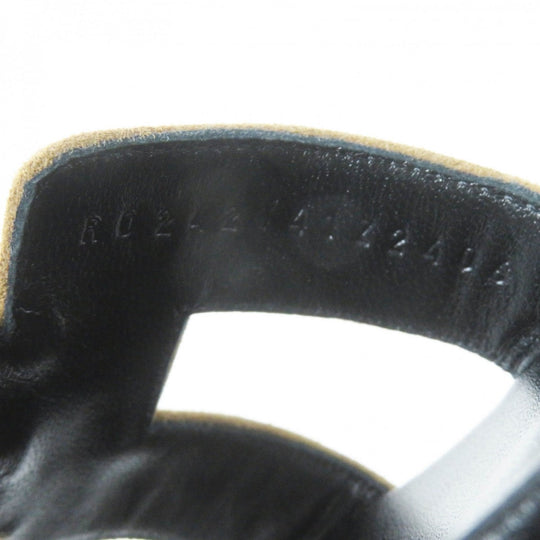 HERMES Sandals Main: Chevre Verois Tufte Brown black Oran Women 35 Used Authentic