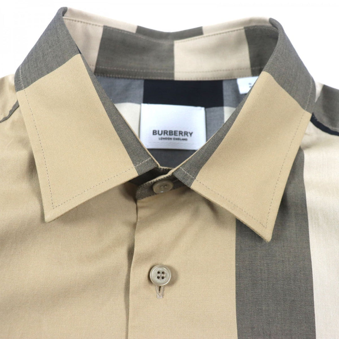 BURBERRY Long sleeve shirt 8071445 Main: 100% cotton Brown mens S Used Authentic