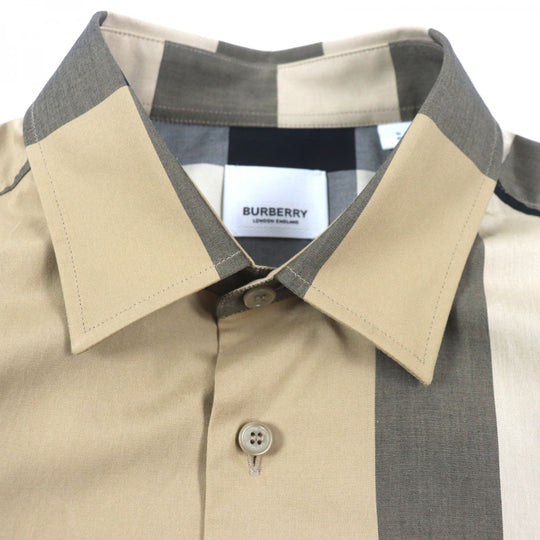 BURBERRY Long sleeve shirt 8071445 Main: 100% cotton Brown mens S Used Authentic