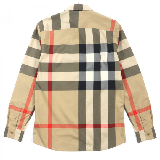 BURBERRY Long sleeve shirt 8071445 Main: 100% cotton Brown mens S Used Authentic