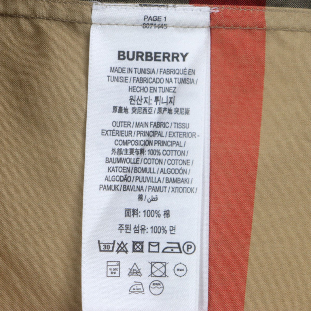 BURBERRY Long sleeve shirt 8071445 Main: 100% cotton Brown mens S Used Authentic