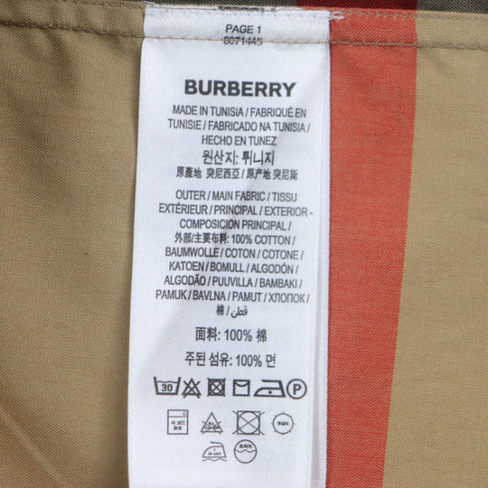 BURBERRY Long sleeve shirt 8071445 Main: 100% cotton Brown mens S Used Authentic