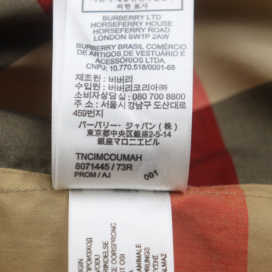 BURBERRY Long sleeve shirt 8071445 Main: 100% cotton Brown mens S Used Authentic