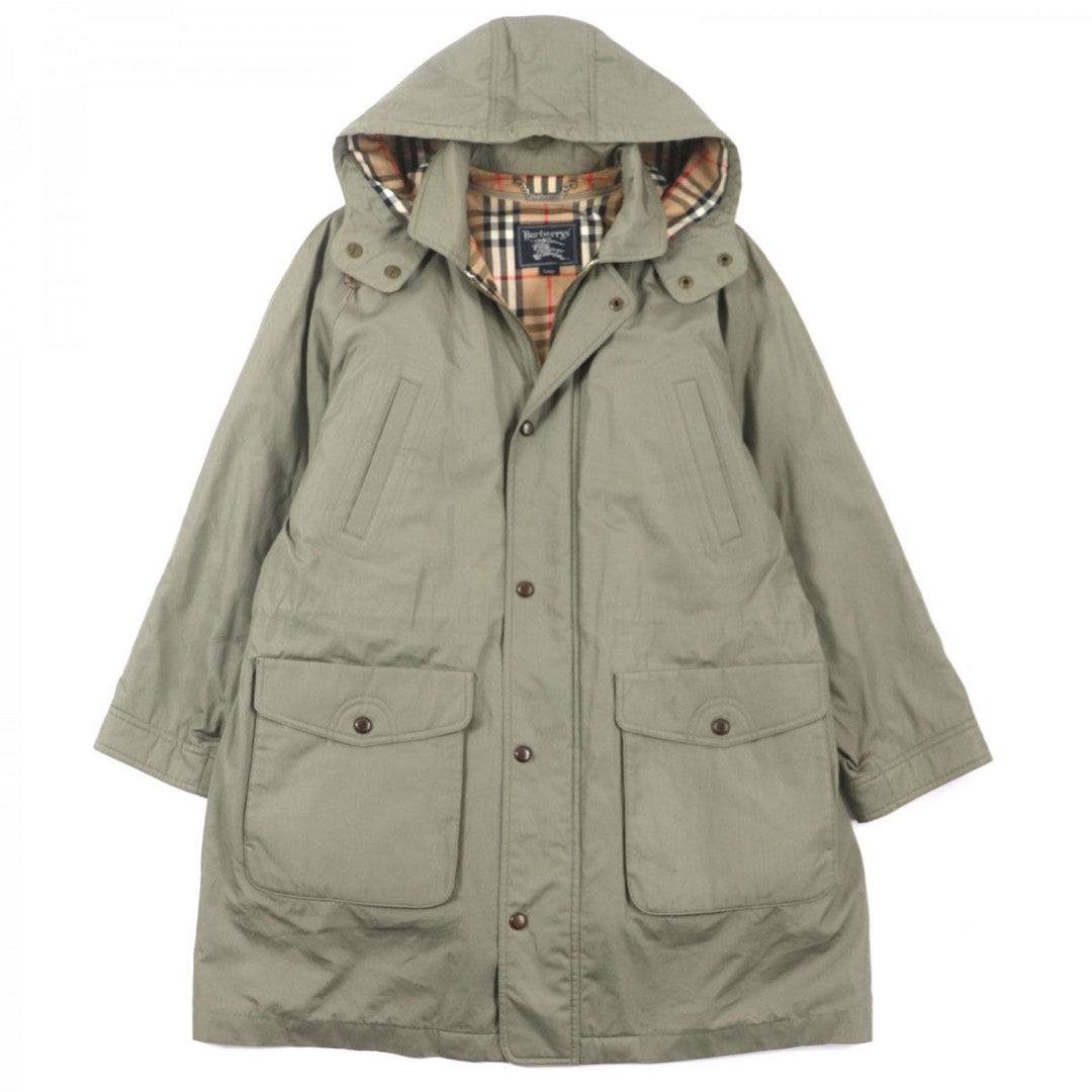 BURBERRY Mod coat Outer: 100% cotton, Lining: Cupra, Sleeve lining: Cupra, Filling: Polyester, Liner: 100% cotton khaki mens L Used Authentic