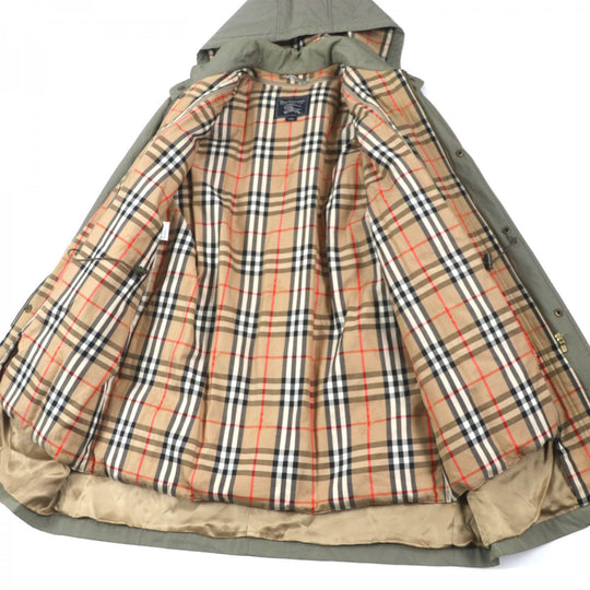BURBERRY Mod coat Outer: 100% cotton, Lining: Cupra, Sleeve lining: Cupra, Filling: Polyester, Liner: 100% cotton khaki mens L Used Authentic