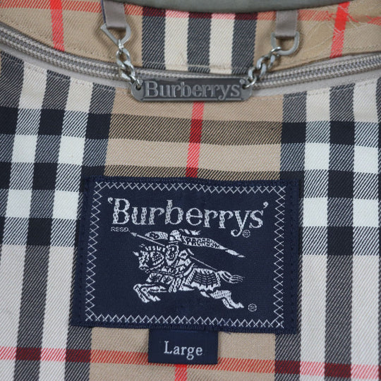 BURBERRY Mod coat Outer: 100% cotton, Lining: Cupra, Sleeve lining: Cupra, Filling: Polyester, Liner: 100% cotton khaki mens L Used Authentic
