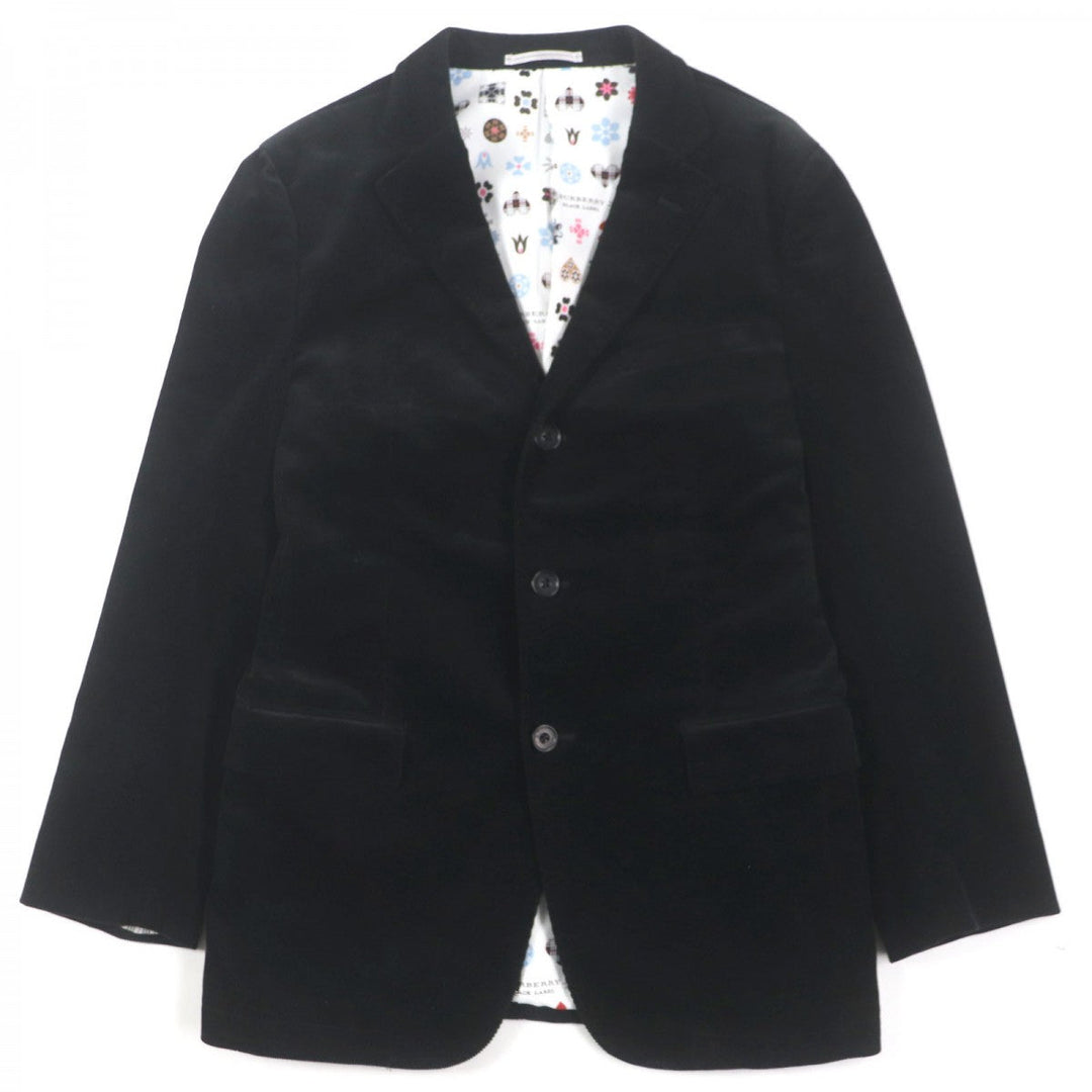 BURBERRY BLACK LABEL tailored jacket Outer: 97% wool, Outer: 3% polyurethane, Lining: polyester, Lining: cupra, Sleeve lining: cupra black mens L Used Authentic