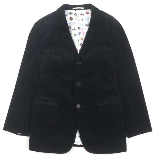BURBERRY BLACK LABEL tailored jacket Outer: 97% wool, Outer: 3% polyurethane, Lining: polyester, Lining: cupra, Sleeve lining: cupra black mens L Used Authentic