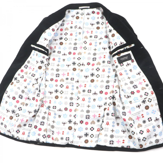 BURBERRY BLACK LABEL tailored jacket Outer: 97% wool, Outer: 3% polyurethane, Lining: polyester, Lining: cupra, Sleeve lining: cupra black mens L Used Authentic