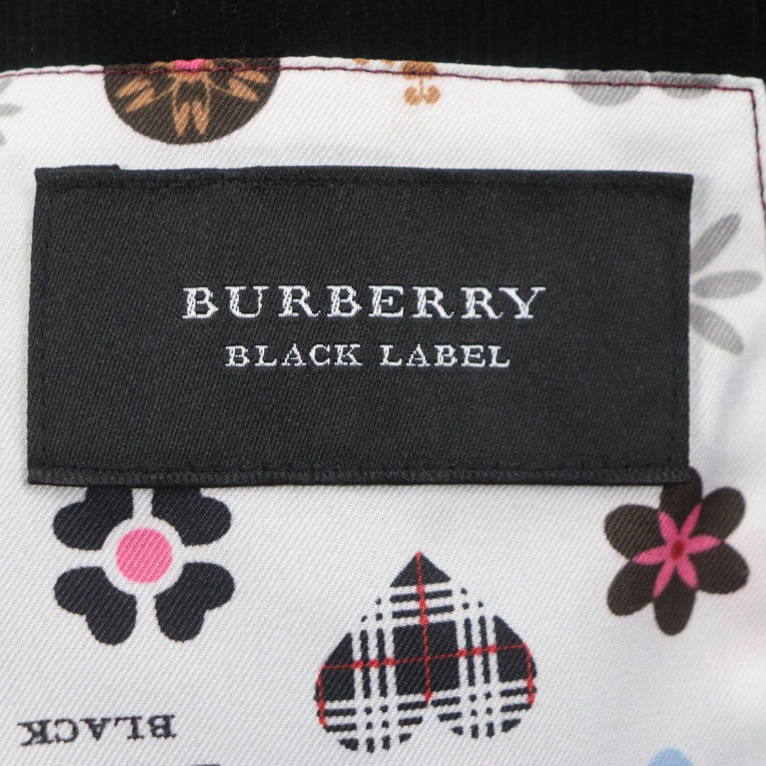 BURBERRY BLACK LABEL tailored jacket Outer: 97% wool, Outer: 3% polyurethane, Lining: polyester, Lining: cupra, Sleeve lining: cupra black mens L Used Authentic