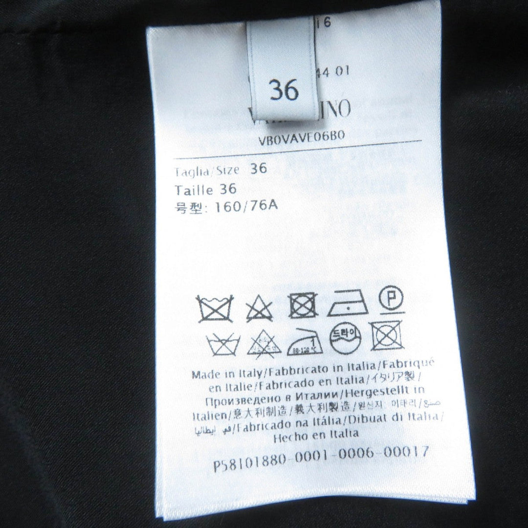 VALENTINO dress Main: 100% silk, Lining: 91% rayon, Lining: 9% polyurethane black Women 36 Used Authentic