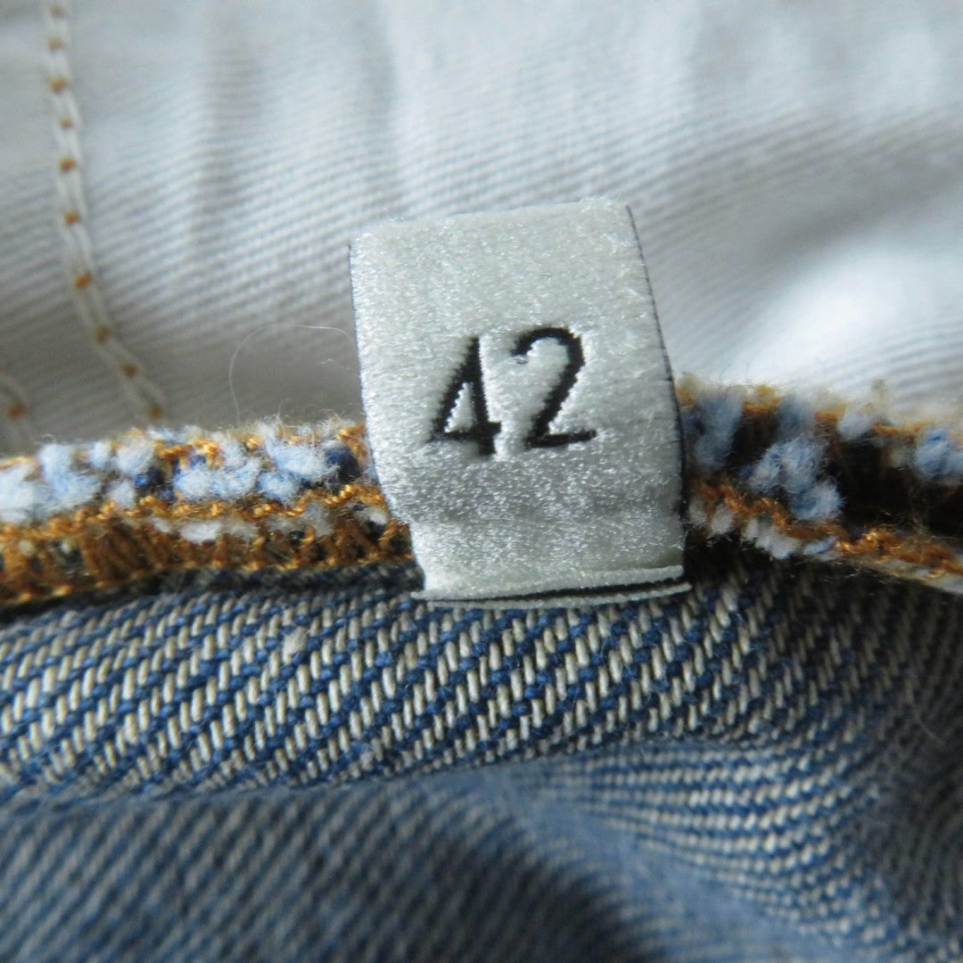 GUCCI Mini skirt 456973 Main: 100% cotton, some: acrylic, some: polyester, some: wool Indigo Women 42 Used Authentic