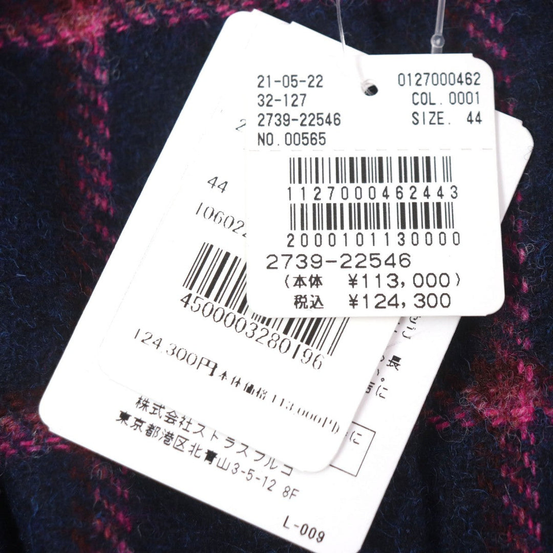 Gabriele Pasini tailored jacket 2739 22546 Outer: 100% virgin wool, Lining: 100% rayon Navy pink mens 44 Used Authentic