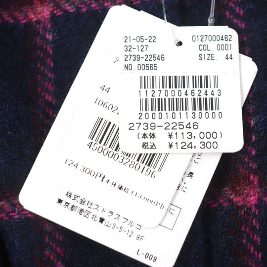 Gabriele Pasini tailored jacket 2739 22546 Outer: 100% virgin wool, Lining: 100% rayon Navy pink mens 44 Used Authentic