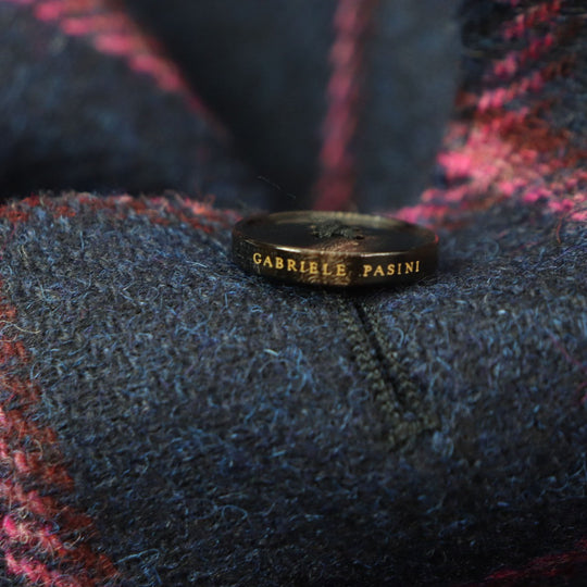 Gabriele Pasini tailored jacket 2739 22546 Outer: 100% virgin wool, Lining: 100% rayon Navy pink mens 44 Used Authentic