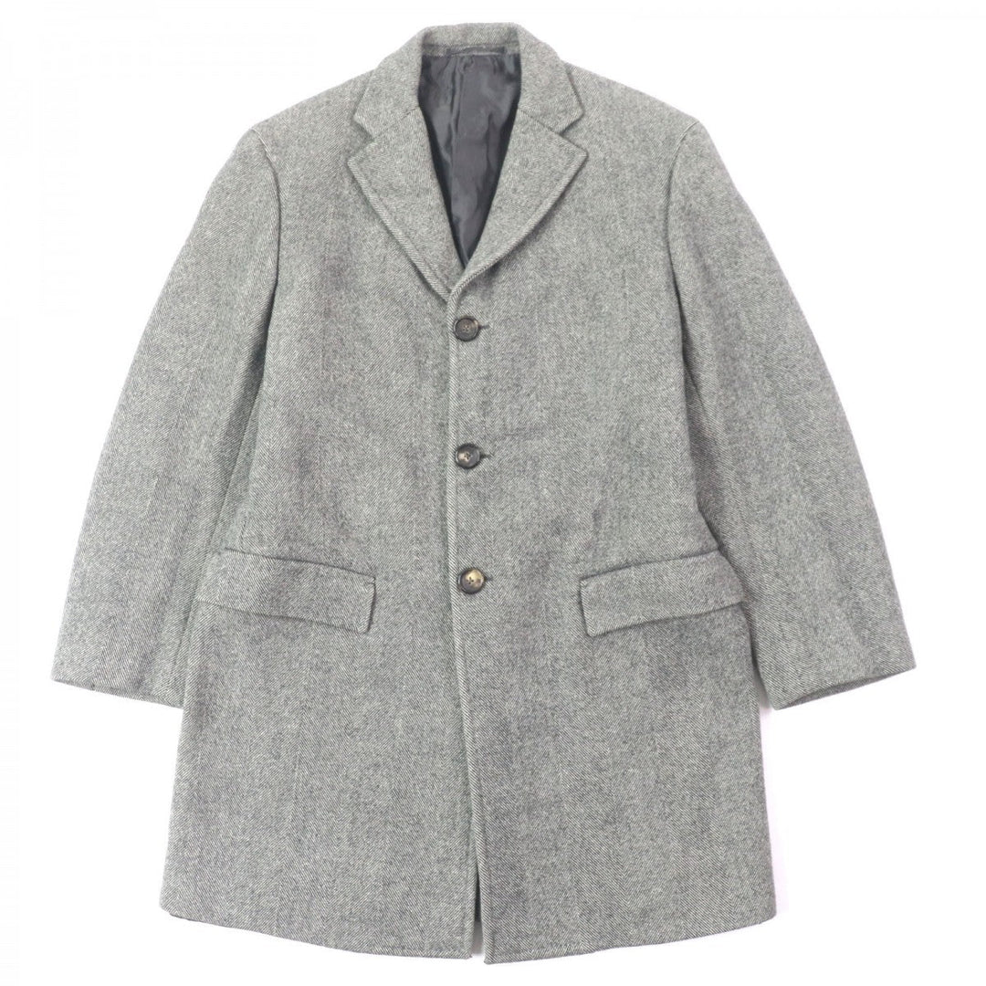 JIL SANDER Chester coat Outer: 100% virgin wool, Lining: 100% cupra gray mens 46 Used Authentic
