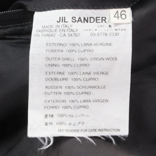 JIL SANDER Chester coat Outer: 100% virgin wool, Lining: 100% cupra gray mens 46 Used Authentic