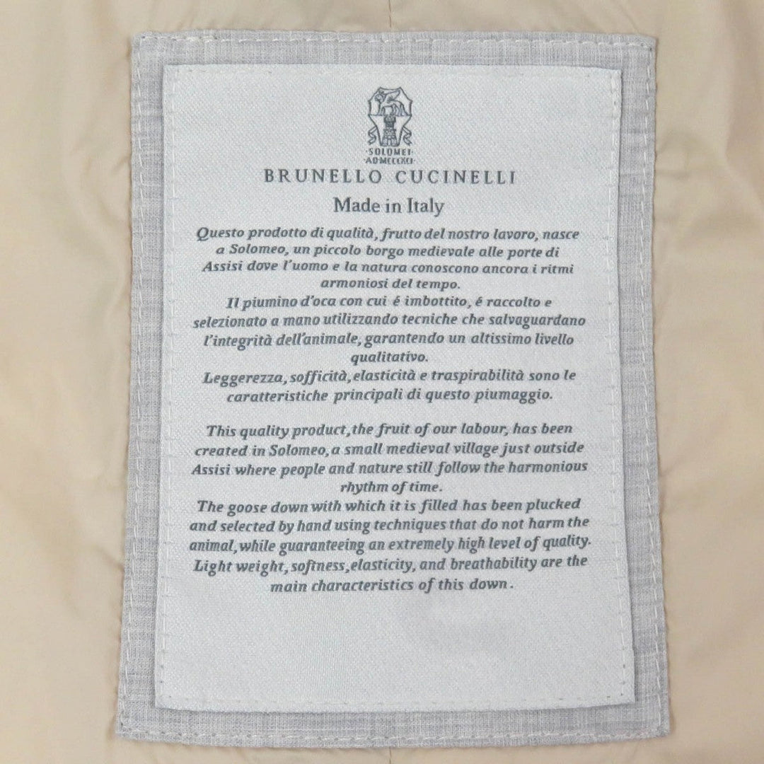 Brunello Cucinelli Down vest cashmere, nylon gray mens 44 Used Authentic