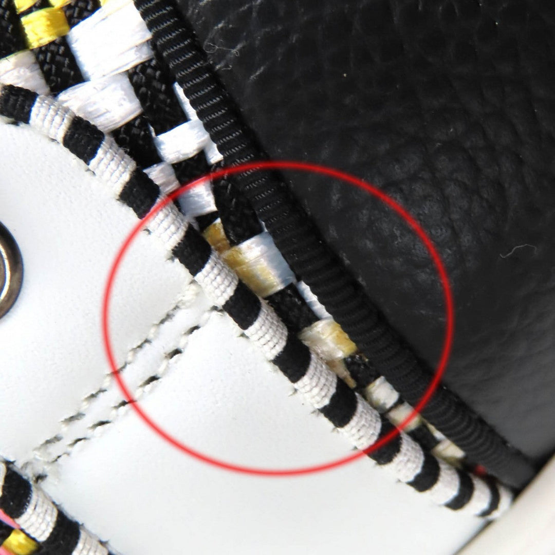 Christian Louboutin sneakers Main: Leather Black White Multicolor RAPHIA BISTROT Raffia Bistro mens 42.5 Used Authentic