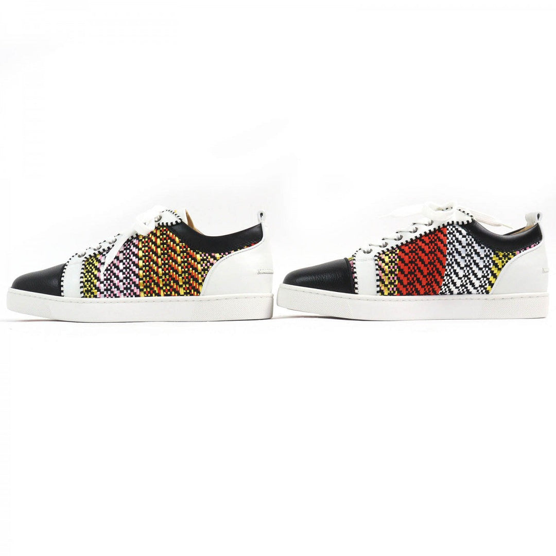Christian Louboutin sneakers Main: Leather Black White Multicolor RAPHIA BISTROT Raffia Bistro mens 42.5 Used Authentic
