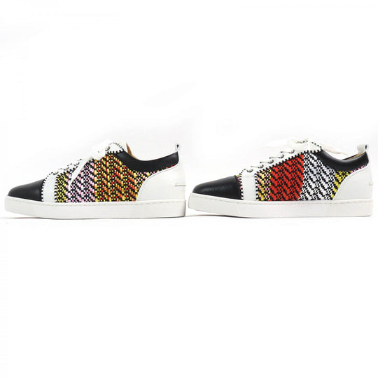 Christian Louboutin sneakers Main: Leather Black White Multicolor RAPHIA BISTROT Raffia Bistro mens 42.5 Used Authentic