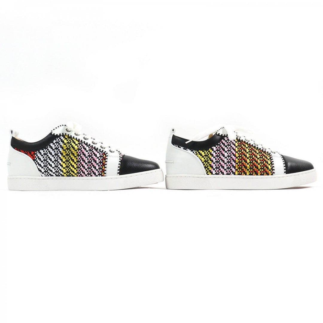 Christian Louboutin sneakers Main: Leather Black White Multicolor RAPHIA BISTROT Raffia Bistro mens 42.5 Used Authentic