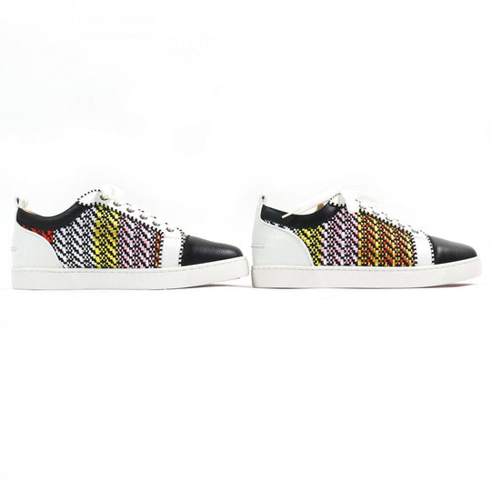 Christian Louboutin sneakers Main: Leather Black White Multicolor RAPHIA BISTROT Raffia Bistro mens 42.5 Used Authentic