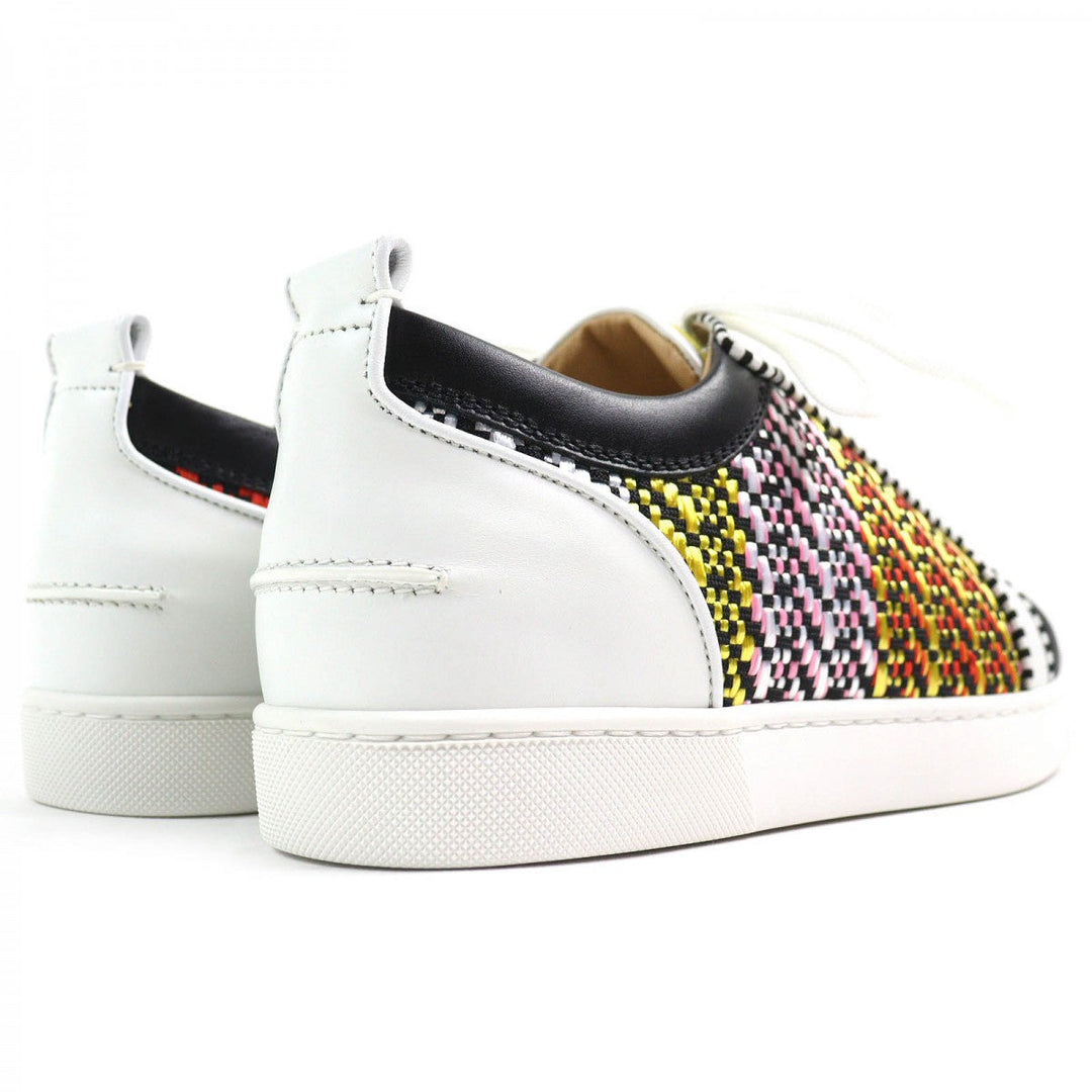 Christian Louboutin sneakers Main: Leather Black White Multicolor RAPHIA BISTROT Raffia Bistro mens 42.5 Used Authentic