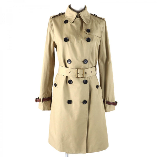 COACH trench coat C9042 Main: 71% cotton, Main: 29% polyester, Lining: 100% polyester, Lining: 100% cupra, Leather part: cowhide Light khaki Women S Used Authentic