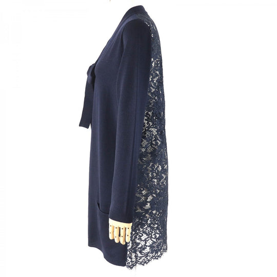 VALENTINO cardigan HBC9Q121-VM1661B Outer material: 100% wool, Outer material: 77% cotton, Outer material: 17% rayon, Outer material: 6% nylon Navy Women M Used Authentic