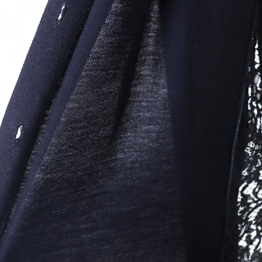 VALENTINO cardigan HBC9Q121-VM1661B Outer material: 100% wool, Outer material: 77% cotton, Outer material: 17% rayon, Outer material: 6% nylon Navy Women M Used Authentic