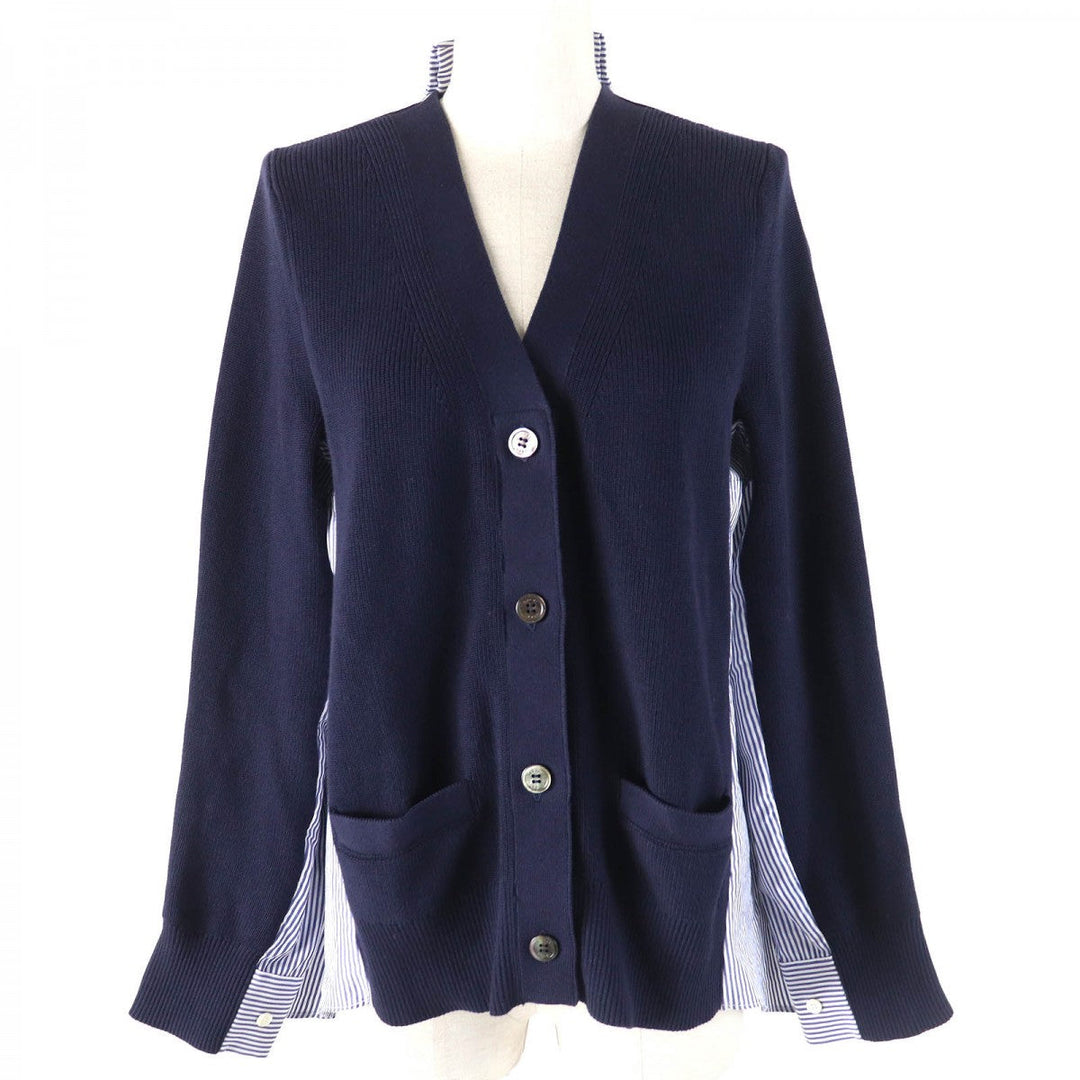 Sacai cardigan SCW-013 cotton Navy 1