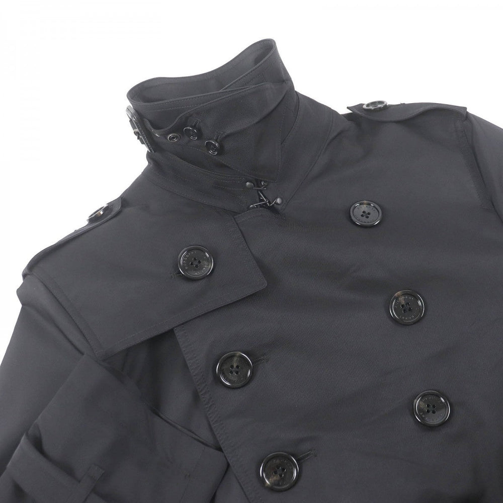 BURBERRY LONDON trench coat Outer material: 53% nylon, Outer material: 47% polyester, Lining: cupra, Lining: polyester, Leather part: cowhide black mens M Used Authentic