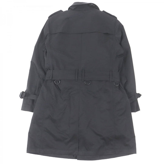BURBERRY LONDON trench coat Outer material: 53% nylon, Outer material: 47% polyester, Lining: cupra, Lining: polyester, Leather part: cowhide black mens M Used Authentic
