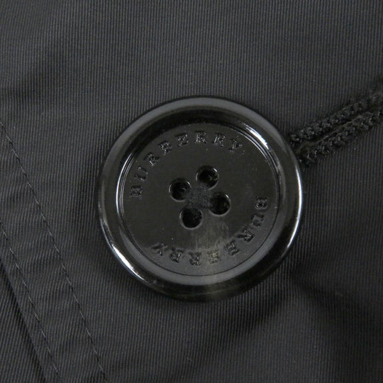 BURBERRY LONDON trench coat Outer material: 53% nylon, Outer material: 47% polyester, Lining: cupra, Lining: polyester, Leather part: cowhide black mens M Used Authentic