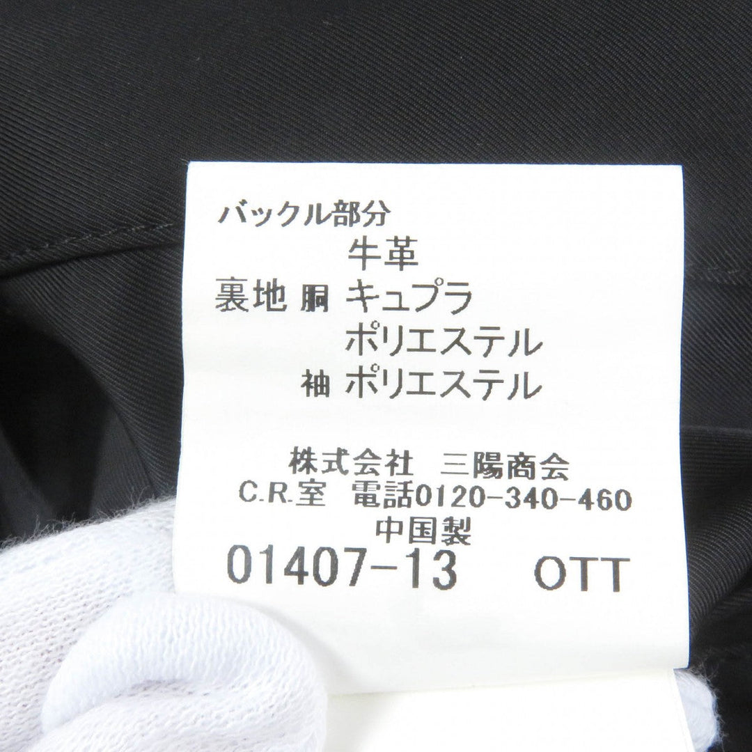 BURBERRY LONDON trench coat Outer material: 53% nylon, Outer material: 47% polyester, Lining: cupra, Lining: polyester, Leather part: cowhide black mens M Used Authentic