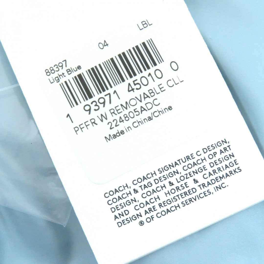 COACH Down vest 88397 Main: 100% polyester, Lining: 100% polyester, Fur: Lamb fur, Filling: 90% down, Filling: 10% feather Light blue Women 4 Used Authentic