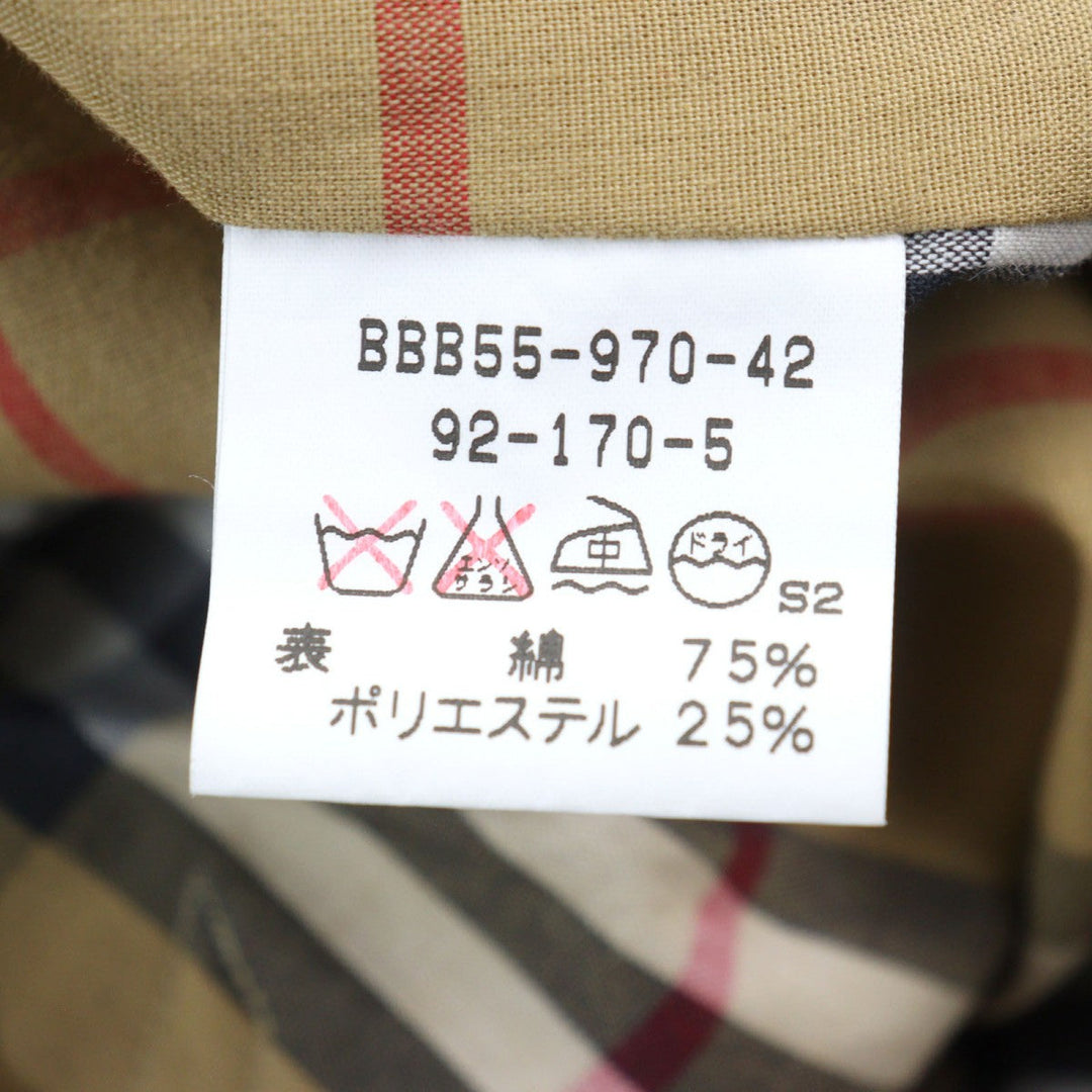 BURBERRY LONDON Stainless collar coat BBB55-970-42 Outer: 75% cotton, Outer: 25% polyester, Lining: polyester, Lining: cotton, Sleeve lining: polyester beige mens Used Authentic