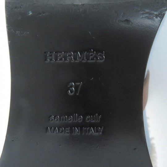 HERMES Sandals denim Indigo Carlotta Women 37 Used Authentic