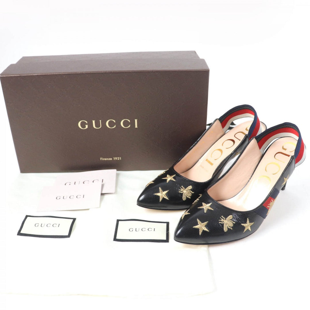 GUCCI pumps 552039 leather black 36