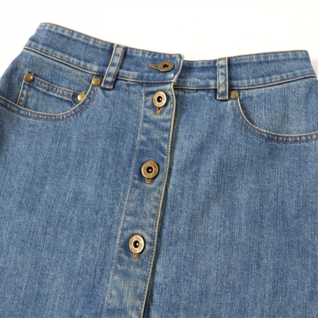 MIUMIU Mini skirt cotton Indigo 36