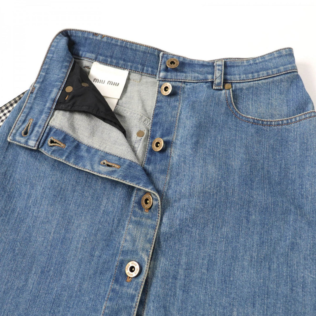 MIUMIU Mini skirt cotton Indigo 36
