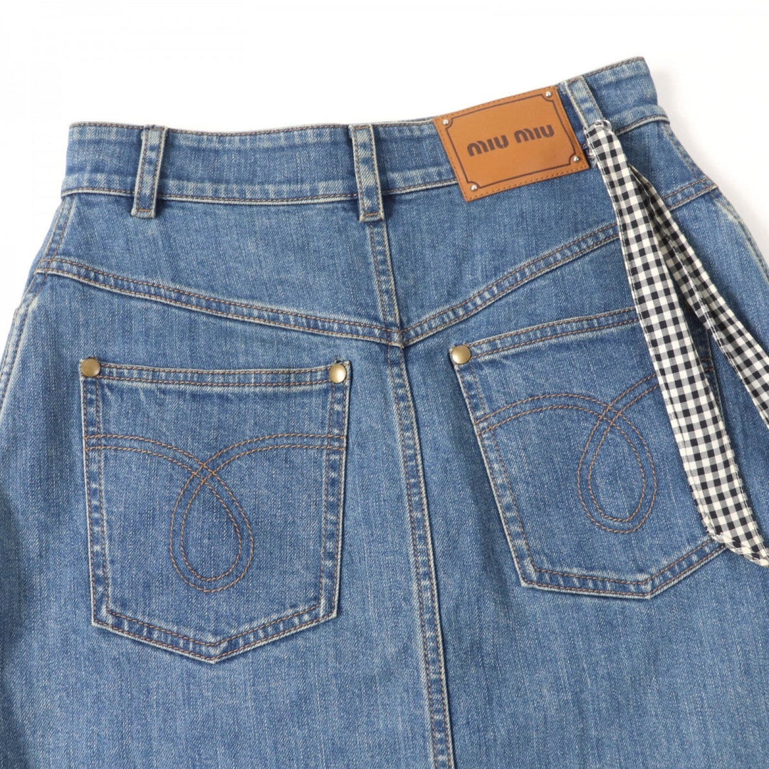 MIUMIU Mini skirt cotton Indigo 36