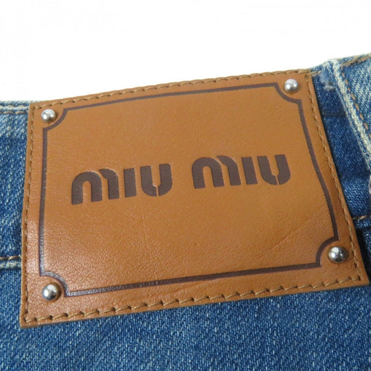 MIUMIU Mini skirt cotton Indigo 36