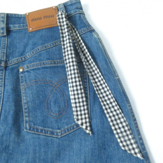 MIUMIU Mini skirt cotton Indigo 36